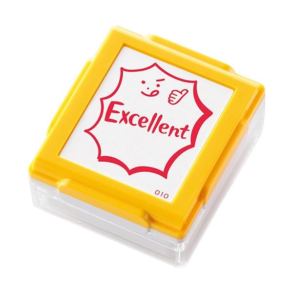 (まとめ) シヤチハタ いいね スタンプくん イエロー Excellent PEW-A1-R-10 1個 (×20セット)