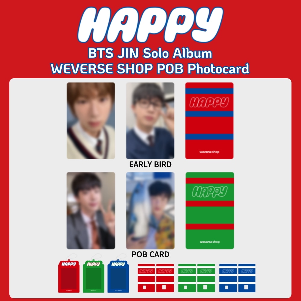 [特典] BTS JIN Solo アルバム HAPPY Weverse Shop EARLYBIRD 特典フォトカードKPOP グッズ