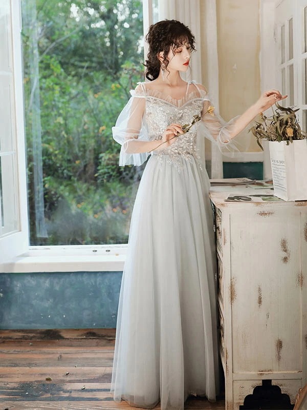 パーティードレス 二次会花嫁 Aラインドレス 可愛い 吊りスカート 結婚式 ウェディングドレス 演奏会用ドレス 前撮りカラードレス スカート フォーマルドレス レース ピアノ発表会 撮影 誕生日 入学