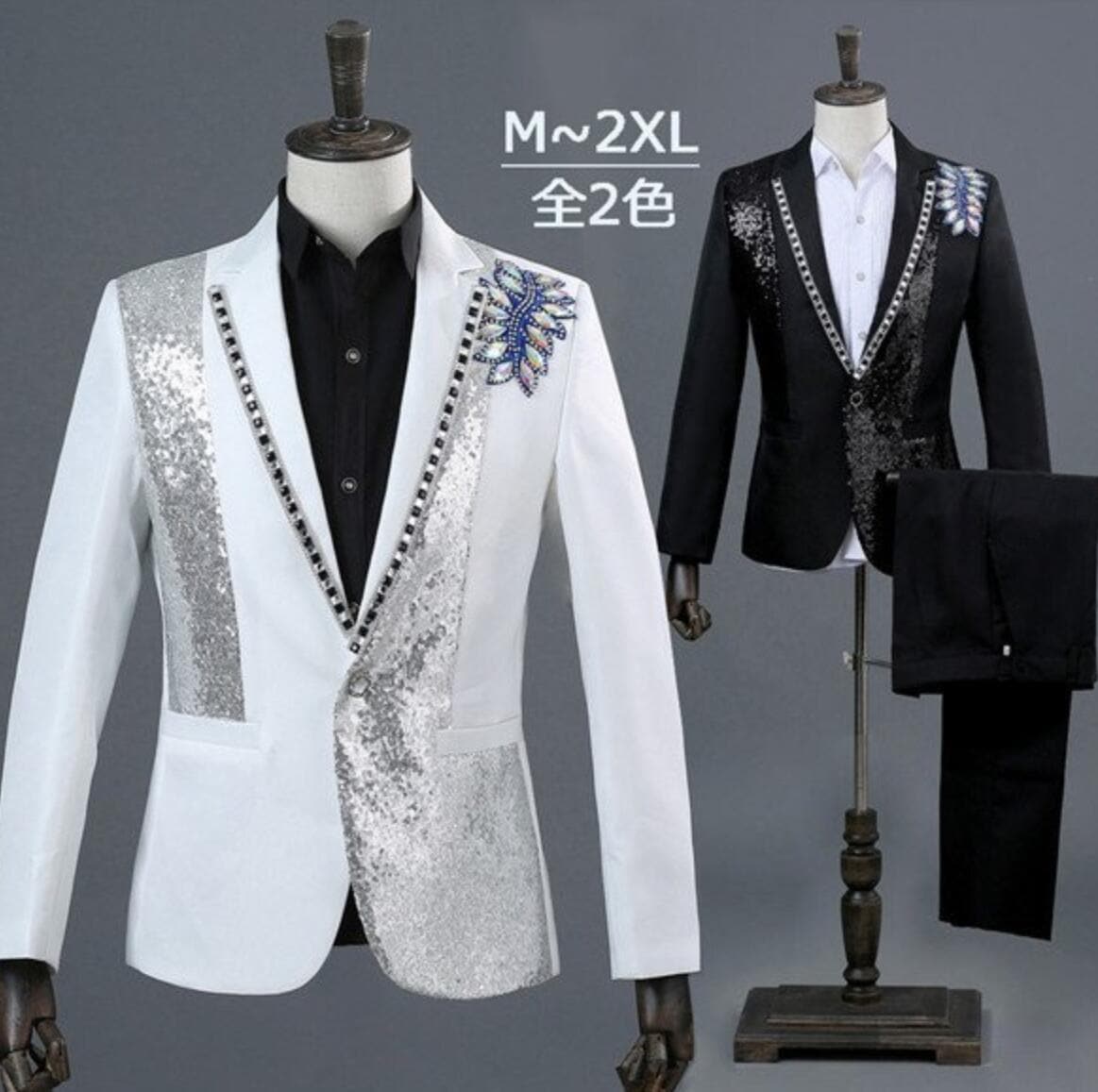 ステージ衣装 パンツ コント 舞台劇 ホスト 個性的 スパンコールジャケット 司会者 メンズステージ演出服 舞台衣装 カラオケダンス衣装 メンズ テーラードジャケット 結婚式 舞台スーツ メンズフォ 7,394円