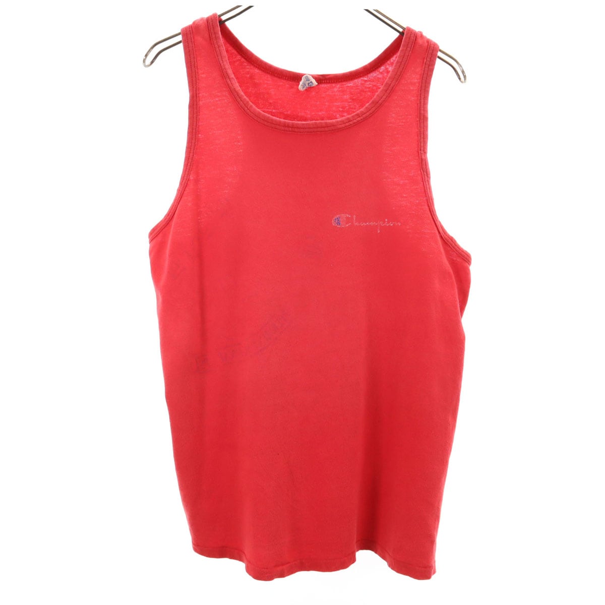 80s USA製 ヴィンテージ トリコタグ タンクトップ L レッド メンズ 古着
