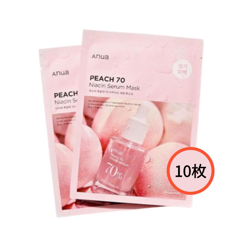 桃70％ナイアシンマスクパック(10枚入り)/韓国コスメ