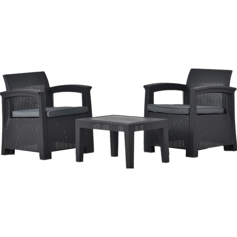 ラタン調 ガーデンファニチャー 3点 ガーデンテーブル ガーデンチェアー ラタン調 テーブル 家具 樹脂 ホテル カフェ ベランダ テラス 屋外家具 高級 ソファ ガーデンソファー ガーデニング