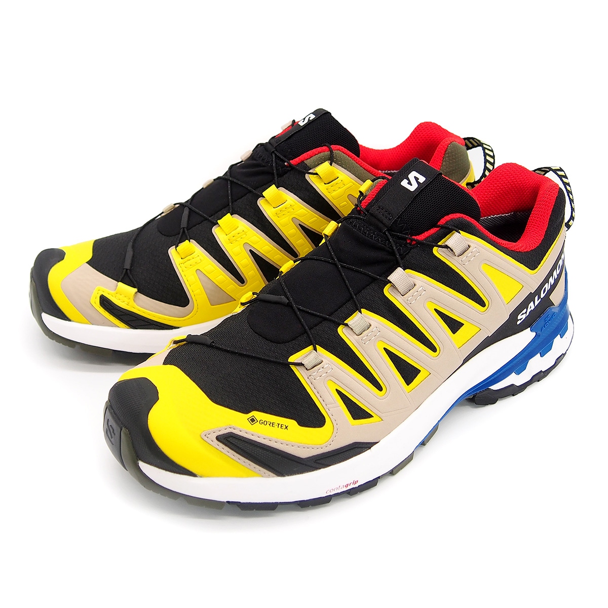 XA PRO 3D V9 GTX BLACK/BUTTERCUP/LAPIS BLUE メンズ トレイルランニング スニーカー マルチカラー
