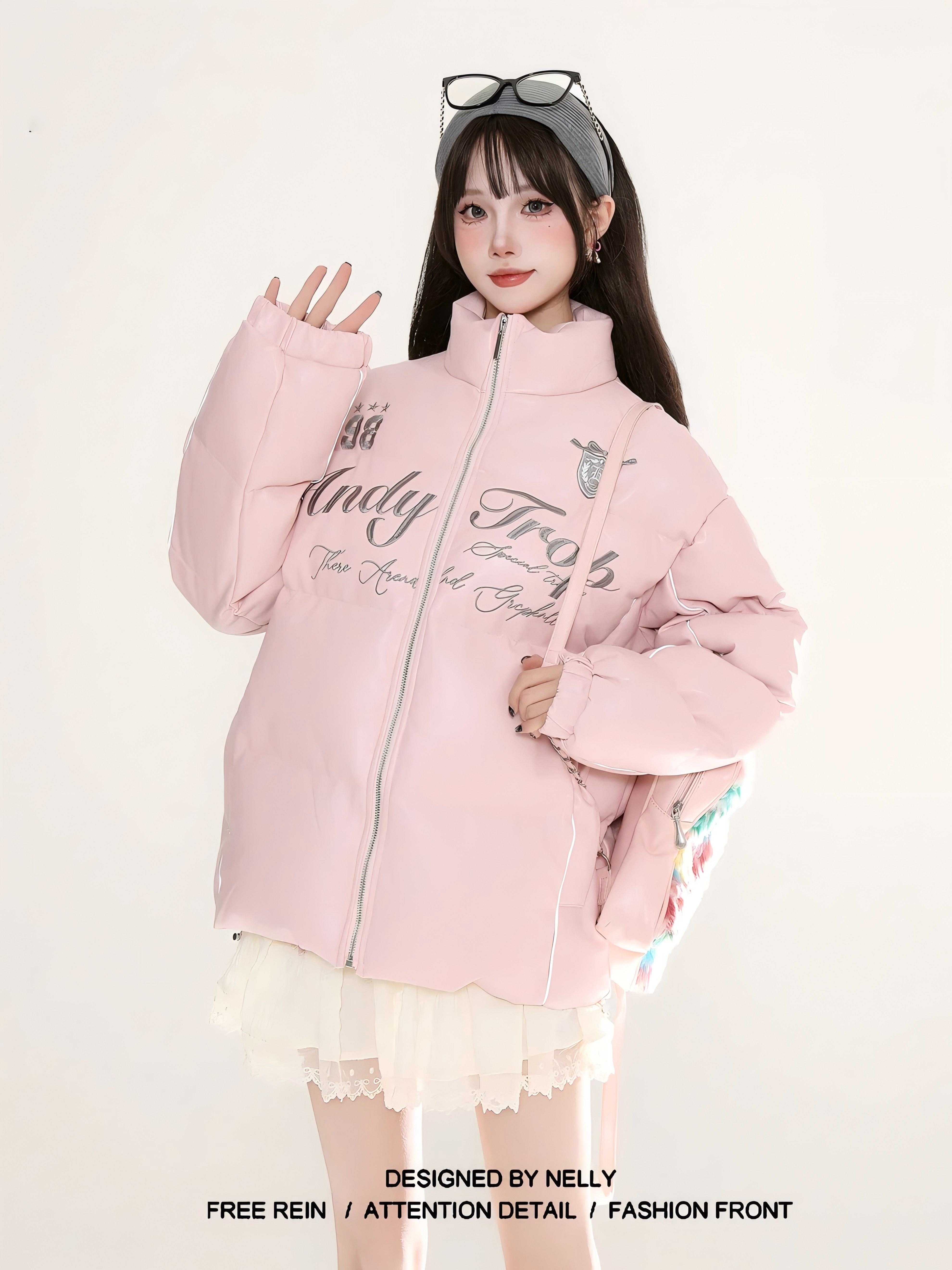 ふっくら中綿 あたたかい冬 韓国防寒あったか暖かいかわいいブルゾン厚手アウターBF風無地羽織るハイネックファッション系大人ゆったりカジュアルストリートスタンドネックにサイズ丈シルエット秋レディース黑 9,266円