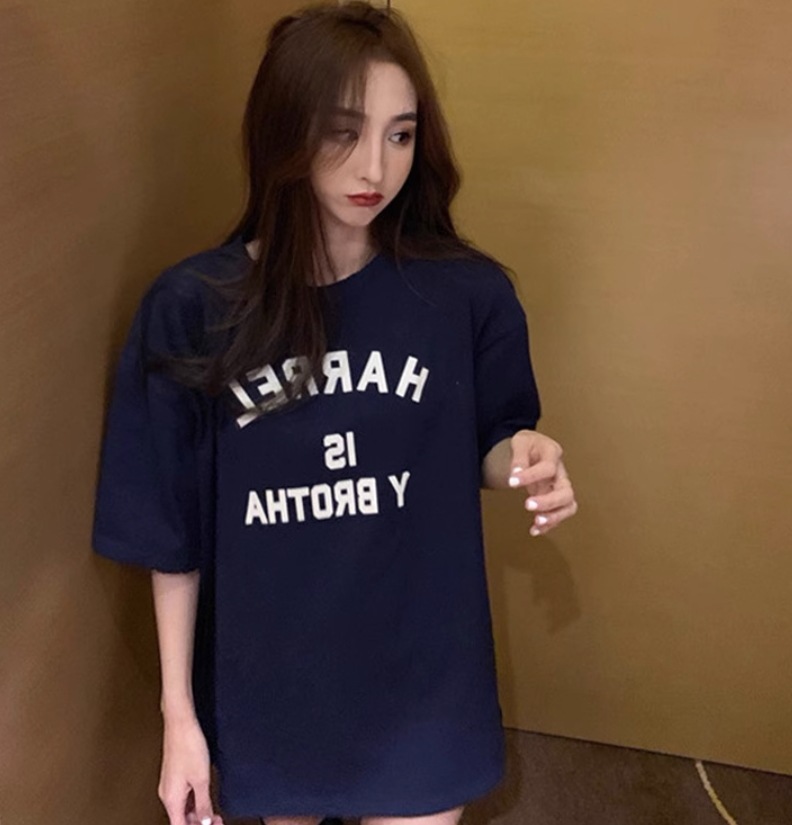 トップス デート モテアイテム Tシャツ Uネック 半袖 ロゴ コットン 大人可愛い きれいめ 上品 おしゃれ かっこいい 大人可愛い ラブリー キュート ガーリー クール モード系 セクシー