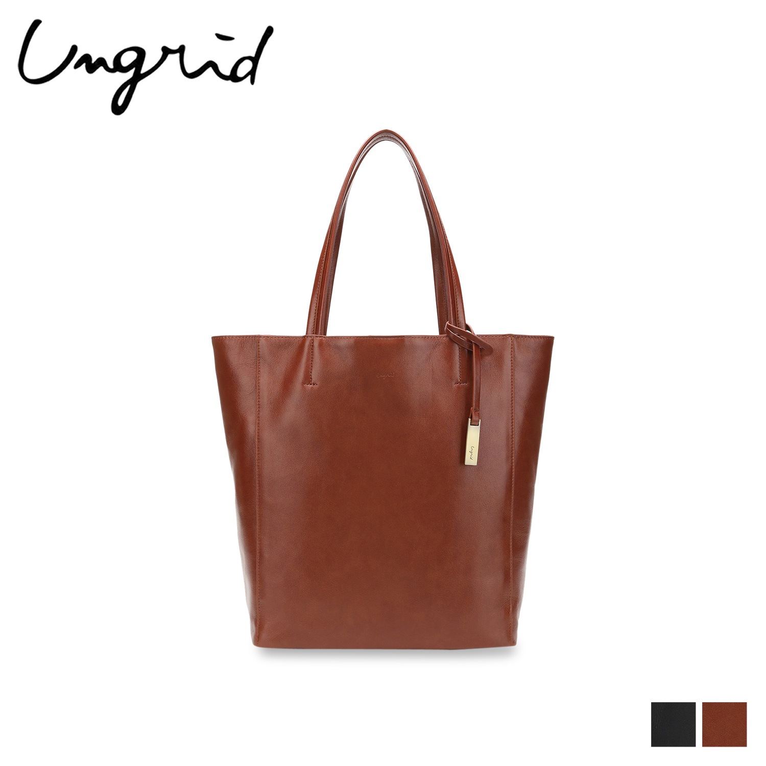 トートバッグ レディース A4 大きめ ブラック ブラウン 黒 UNG-52810B
