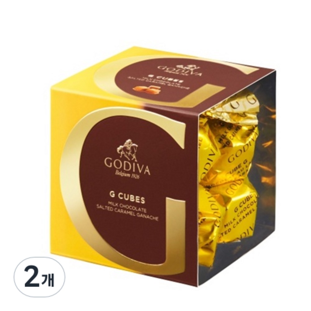 ゴディバジキューブソルテッドキャラメルチョコレート8p66g2個