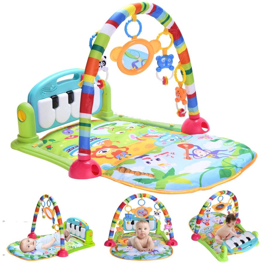 ベビー プレイマット おもちゃ 赤ちゃん ジム 音楽 ライトプレイマット ピアノ プレイ 感覚刺激 早期教育 新生児 出産祝い プレゼント バレンタイン プレゼント