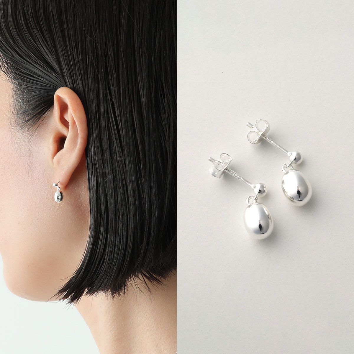 RAGBAG ラグバグ ピアス REFLECTION MINI EARRINGS リフレクション ミニ イヤリング 12098 レディース スターリングシルバー 楕円 アクセサリー Silver 9,735円