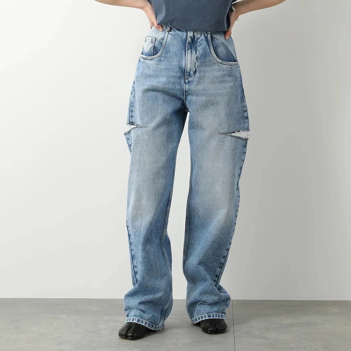 MAISON MARGIELA メゾンマルジェラ 1 ジーンズ S51LA0051 S30513 レディース デニムパンツ スラッシュディテール カットオフ ジ