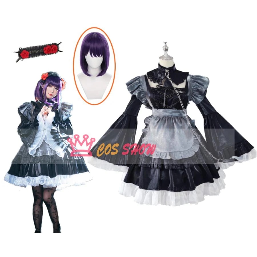 日常服 人気商品N0.1 そ着せ替え人形は恋をする メイド服 喜多川海夢 イベント 髪飾り＋ストッキング付き 黒江雫 コスプレ衣装 着せ恋 豪華版 仮装 きたがわまりん