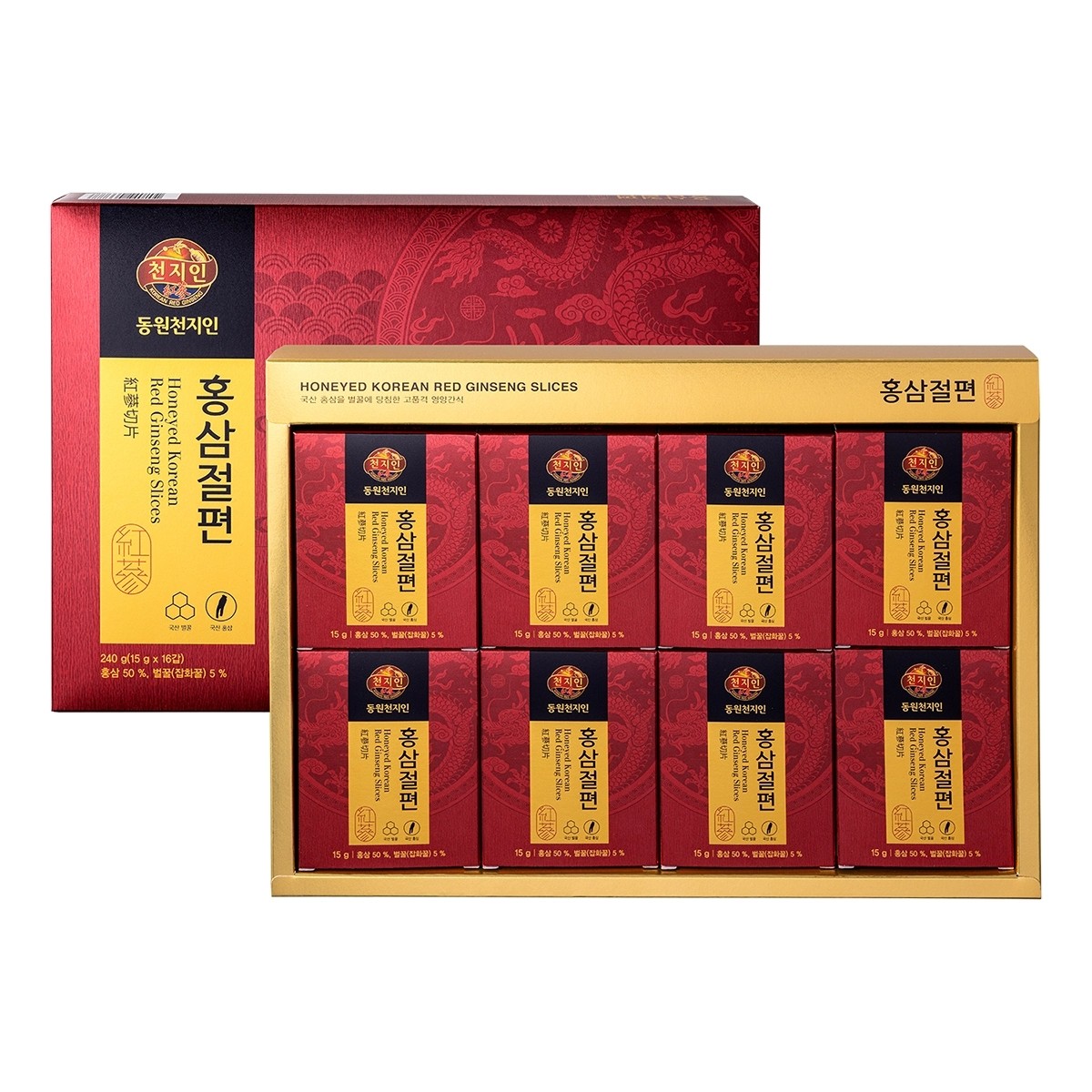 天地人紅参切片 240g(15gx16箱) 5,943円