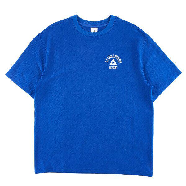 ルーズフィット ジャカード コットン デイリー 半袖Tシャツ QQ123LRS22 BLU