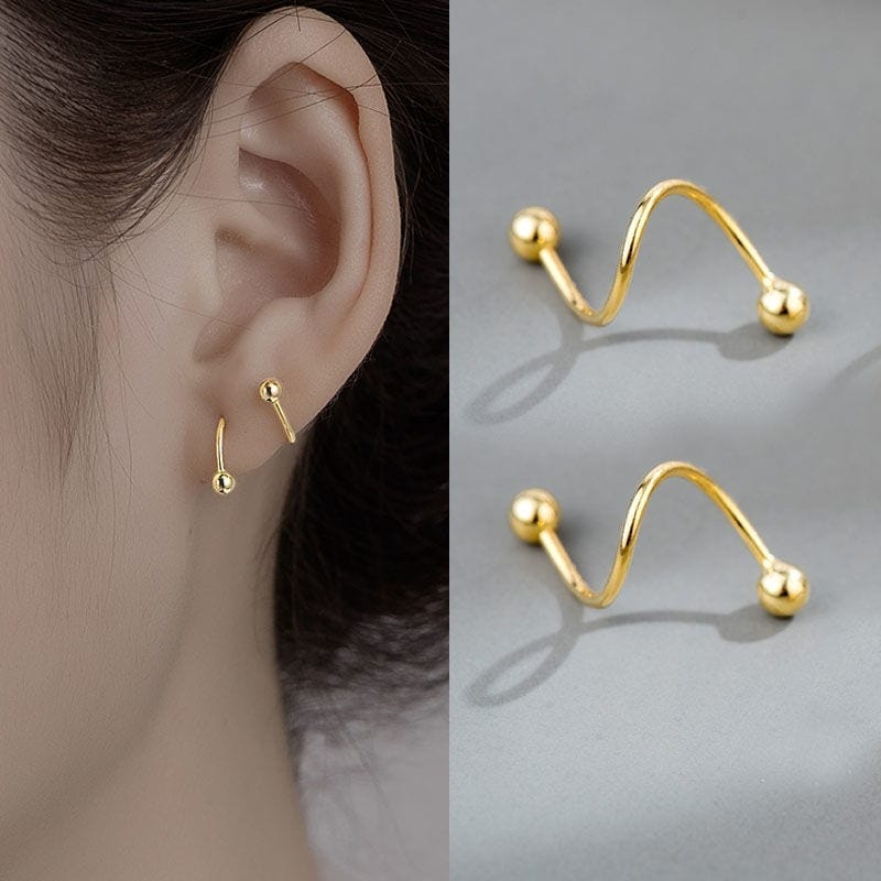 100c1530人好評純銀イヤリング女性新耳釘冷淡な風気質感小耳骨釘耳輪耳飾り