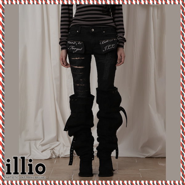 【illio】26fw ILL damage skinny jean