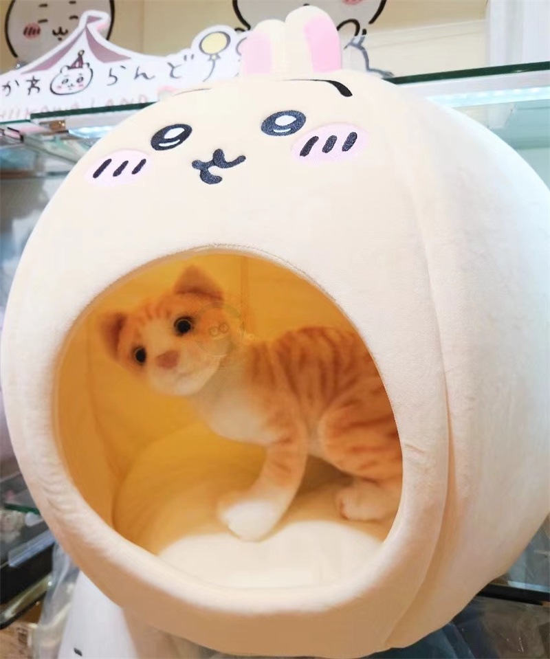 【5月新入荷】猫ベッド 犬ベッド ふわふわ ペット用品 ペットクッション犬マット もふもふ 丸型 ドーナ 通気性 滑り止め付き ペットソファ 7,394円