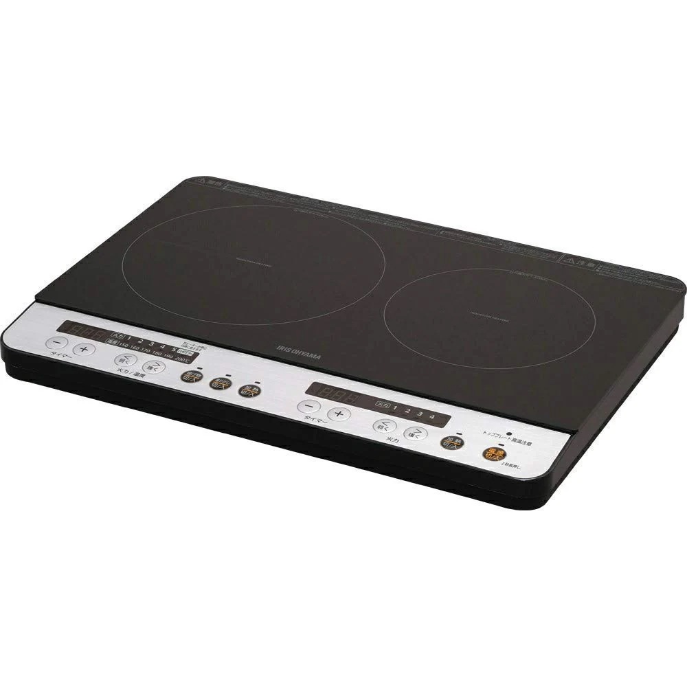 IHクッキングヒーター IHコンロ 工事不要 1400W 電磁調理器 100V ブラック IHK-W12P-B