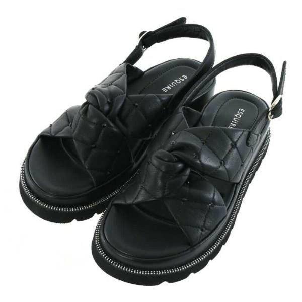 [] 女性用ノットサンダル 4.5CM(EQFMSD954BK) [P003814590]