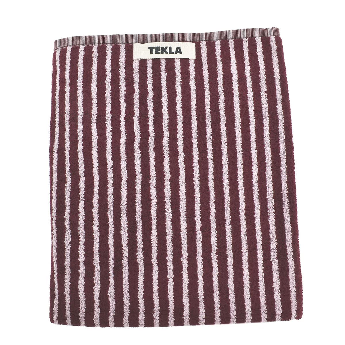[テクラ]バスタオル TERRY TOWELS SRIPED 70×140 (RED&ROSE（レッドピンク）) [並行輸入品]