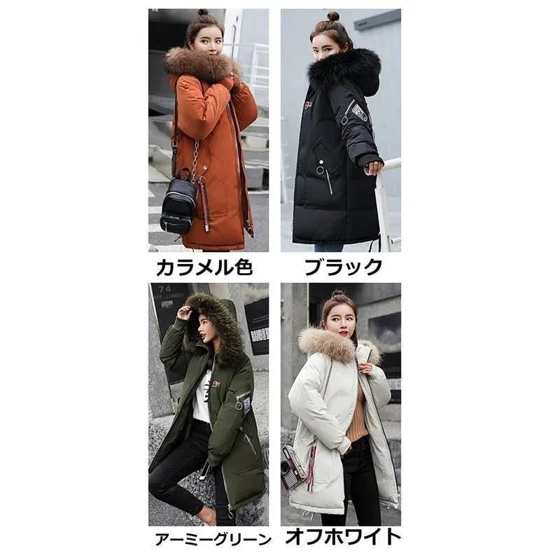 ダウンコートきれいめダウンジャケットダウンコートファー付き長袖 XXXL 外出 中綿コート大きいサイズダウンジャケットコート黒防寒ダウンコート 部屋着 秋冬アウターダウンジャケットコート