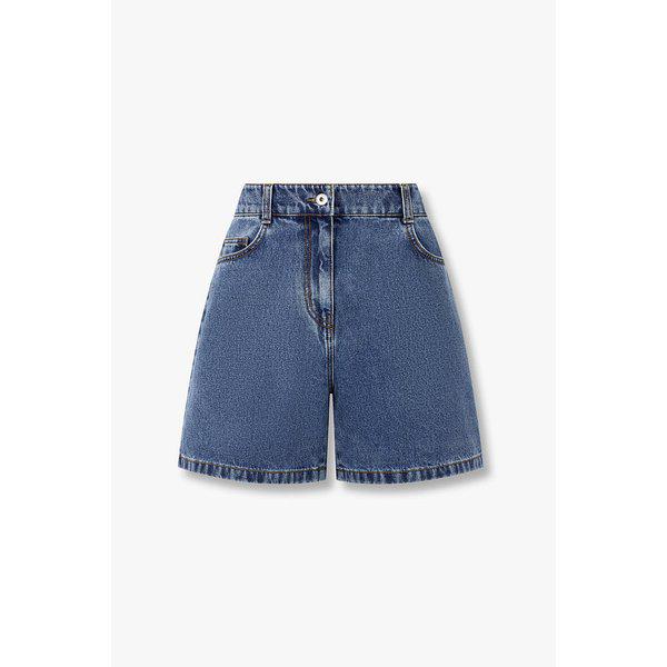 デニムツイルバックバンディングショートパンツ 9176262983055