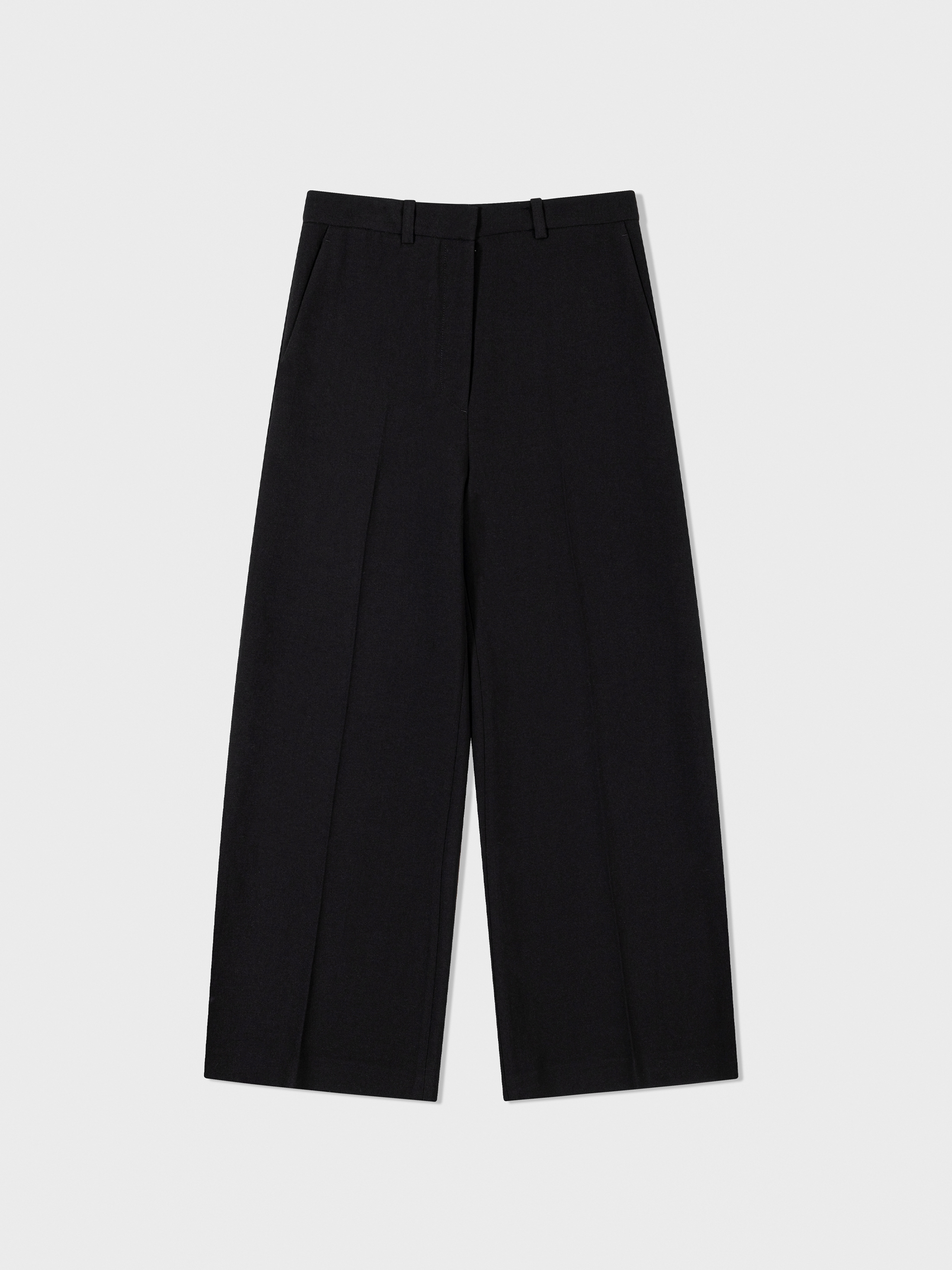 【LOW CLASSIC】 WIDE WOOL TROUSER : BLACK