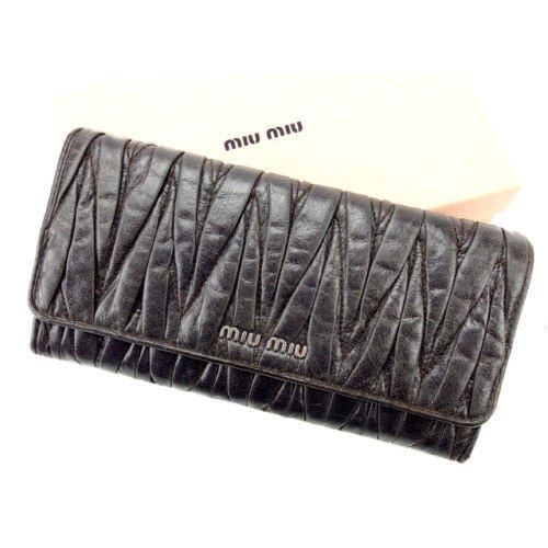 長財布 マテラッセ グレー 中古