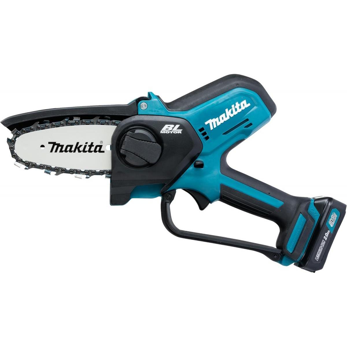 マキタ(Makita) 充電式ハンディソー 10.8V 2Ah バッテリ・充電器付 MUC100DSA　スライド式 チェンソー ソーチェーン 伐採 加工 林業 剪定