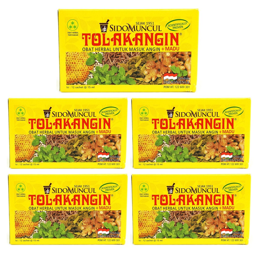 トラックアンギン プラス ハニー ジャムウ ハーバルシロップ 5箱セット 海外直送品