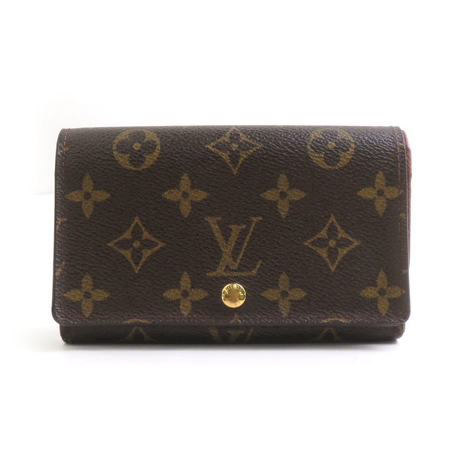 ルイ ヴィトン LOUIS VUITTON 二つ折り財布 モノグラム ポルト モネ ビエ トレゾール モノグラムキャンバス ブラウン レディース M61730 e60420g