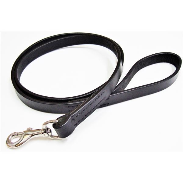 オイルレザーリード #18 ブラック （ペット用品/犬用）