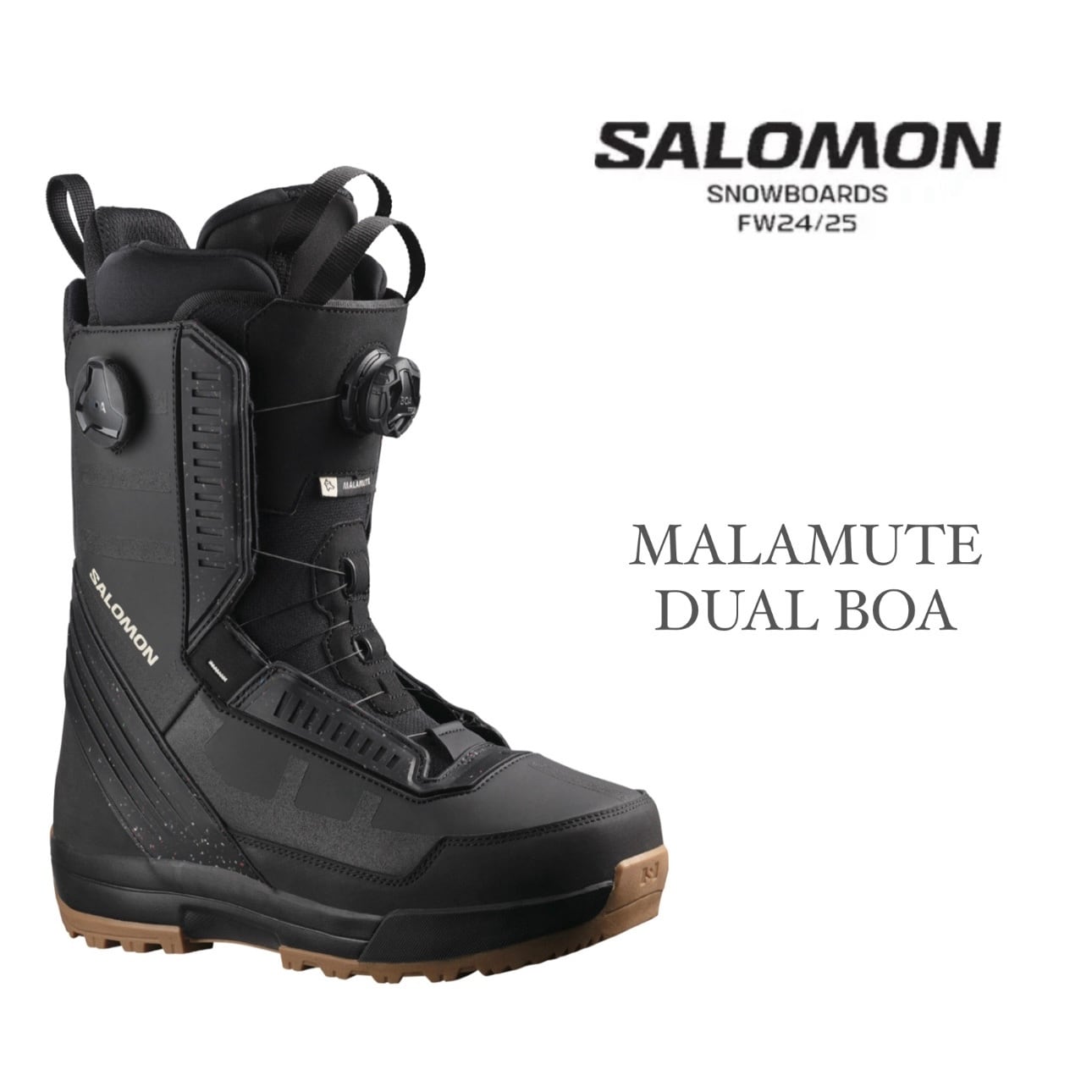 新品未使用 24-25 SALOMON BOOTS MALAMUTE DUAL BOA Black / Black / Black 27センチ 安心保証 即日発送 土日祝発送OK 8