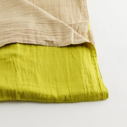 志成販売 ダブルフェイス ナビー ガーゼ ブランケット(L) イエロー 303838YL