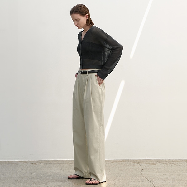 (PT-5551)ESSENTIAL DOUBLE TUCK PANTS S