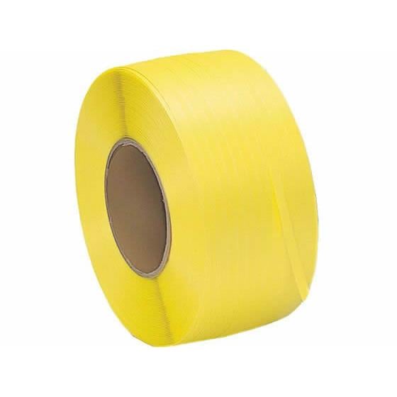 PPバンド 自動梱包機用 幅15mm×長さ2500m 黄 信越工業