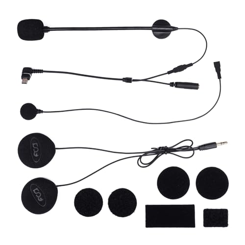 FODSPORTS バイク用インカム M1-S Pro専用 ヘッドセット オプション品 強化HI-FI音質 ヘルメット用イヤホン 二種類マイク＆スピーカー マジックテープ同封 インカム用(ハードマイク