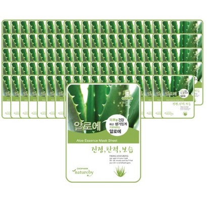 ネイチャーバイエッセンスマスクパックアロエ23g 90枚 (弾力/保湿/栄養供給/肌活力)