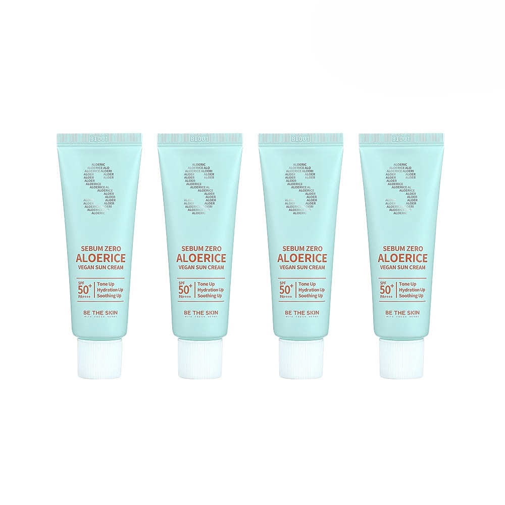 ビザースキン セボム ゼロアロエライス ビーガン サンクリーム SPF50PA++++ 50ml 4個