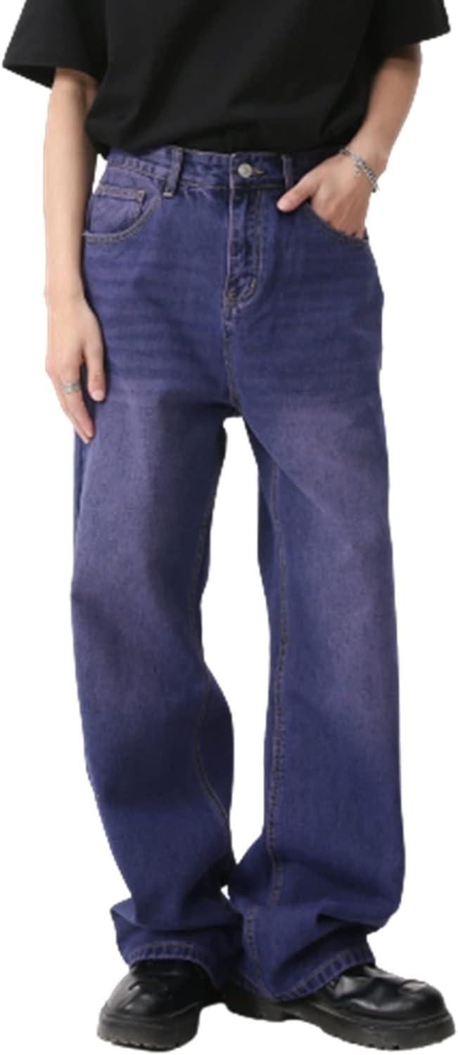 デニムパンツ メンズ ヴィンテージ ジーンズ ストレート シェービング加工 ウォッシュ Ｇパン おしゃれ ハイストリート イージーパンツ カジュアル 春 ロングパンツ 男女兼用 シンプル ファション