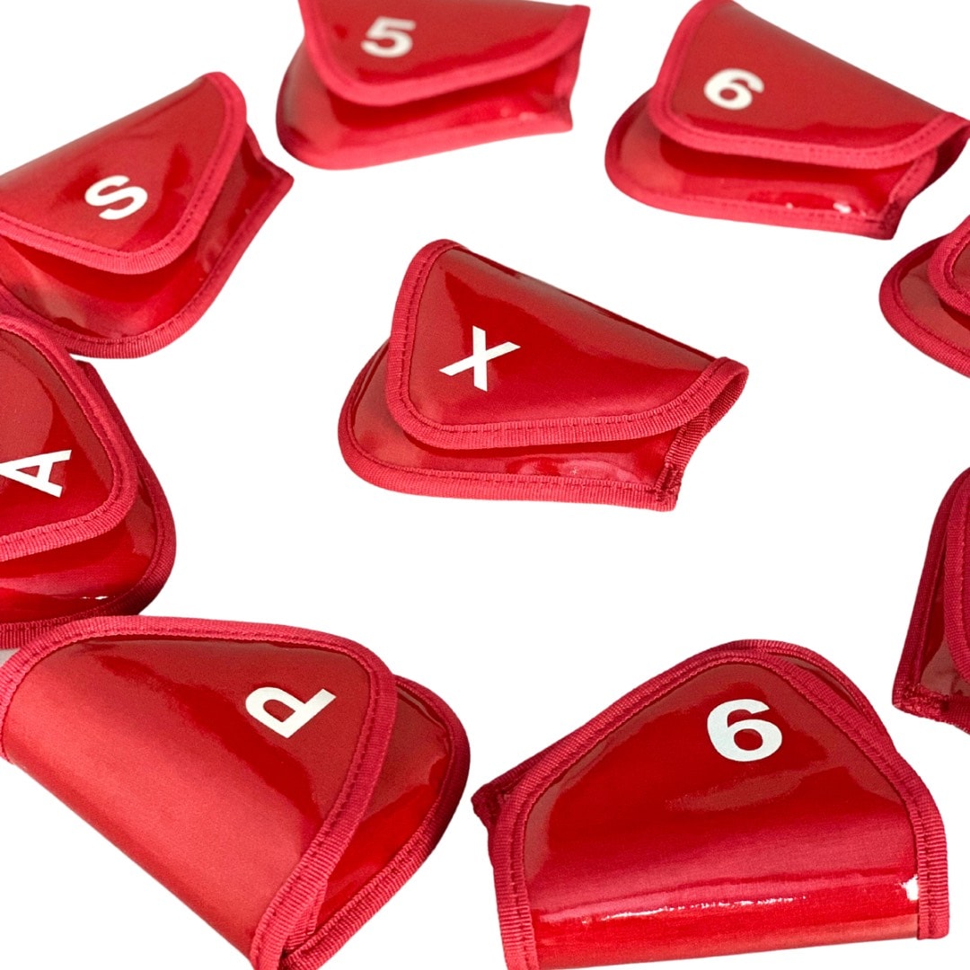 雨やほこりに強いゴルフ アイアン人工皮革カバ