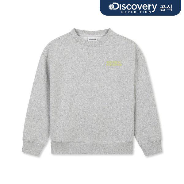 キッズ グラフィック スウェットシャツ(白面) (M/GREY) _