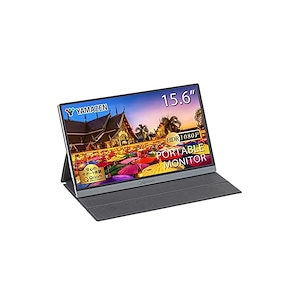 【即納】山善 モバイルモニター 15.6インチ モバイルディスプレイ 1080P 1670万色 日本設計 Type-C/HDMI-mini ブルーライト機能 IPSパネル ゲームモード搭載 (PS4