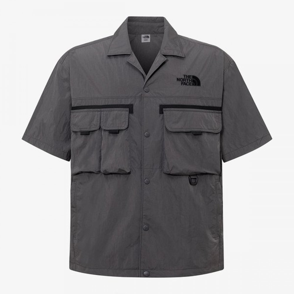 [ノースフェイス公式] NH8SR01J ホワイトレーベルシェルドン半袖シャケット_ダークグレー