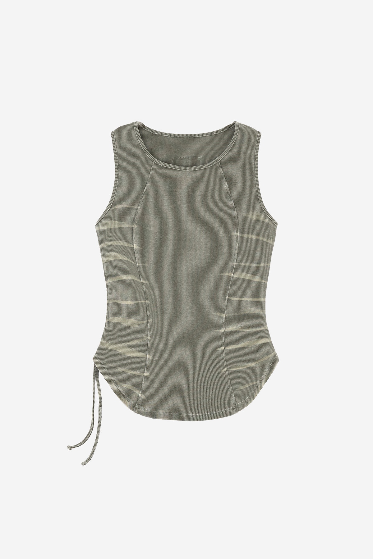 【BLR】INCISION CAT WASHING SLEEVELESS : KHAKI