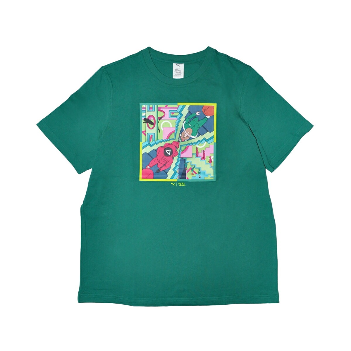 イカゲーム グラフィック Tシャツ グリーン 半袖 スクイッドゲーム 627426-86