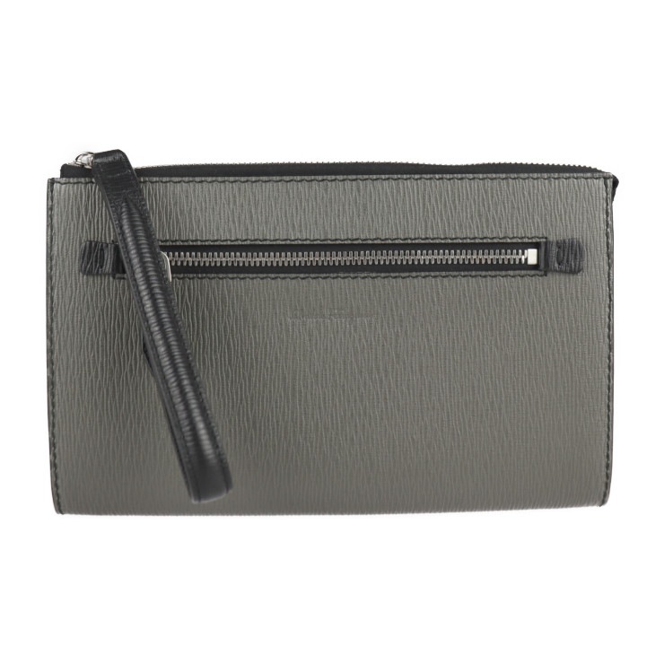 新品未使用展示品 Salvatore Ferragamo サルヴァトーレ フェラガモ クラッチバッグ 24 A371 バッグ レザー ELEFANTE グレー系 ドキュメントホルダー セカンドバッグ