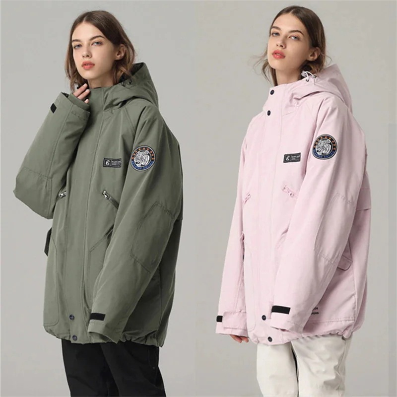 スノーボード ウェア スキーウェア スノボウェア ジャケット メンズ レディース 2023 耐水10000mm フード付き 韓国風 ハイネック アウター 保温防水防寒防風通気