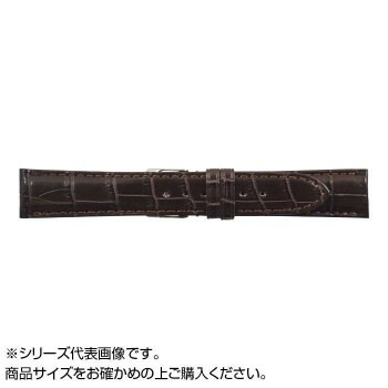 MIMOSA（ミモザ） 時計バンド クロコマット 18mm ブラウン （美錠:銀） WRM-B18