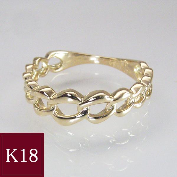 18金 リング 指輪 k18 gold 喜平 デザインリング キヘイ インフィニティ 無限大 プレゼント 女性 地金 品番ma-0392　2営業日前後の発送予定